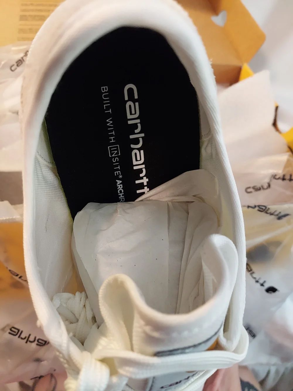 Carhartt Men’s Detroit Canvas Safety Toe Shoes Sneakers White New 10M - Picture 10 of 11